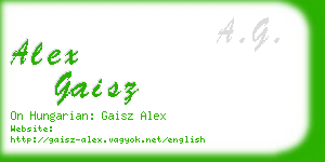 alex gaisz business card